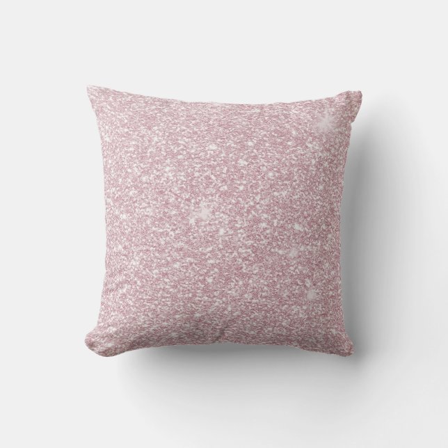 Coussin Élégant rougissent les parties scintillantes girly (Recto)