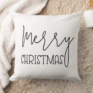Coussin Élégant script minimaliste moderne Joyeux Noël
