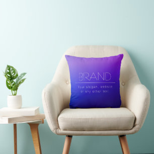 Coussin Élégant texte modifiable et couleur violet moderne