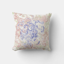 Élégant tourbillon de marbre bleu et pêche doux Ab