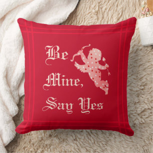 Coussin Elégant Vintage Be Mine Fiançailles Personnalisé