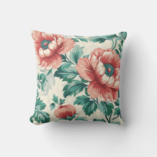 Coussin Élégant Vintage Élégant Romantique Floral Chic