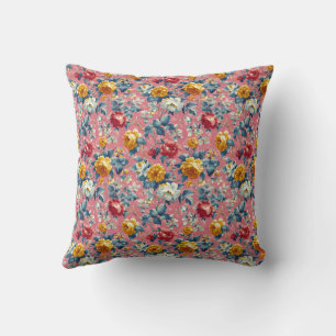 Coussin Élégant Vintage Élégant Romantique Floral Chic