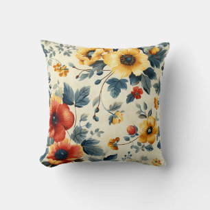 Coussin Élégant Vintage Élégant Romantique Floral Chic
