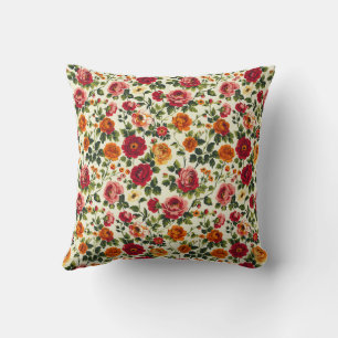 Coussin Élégant Vintage Élégant Romantique Floral Chic
