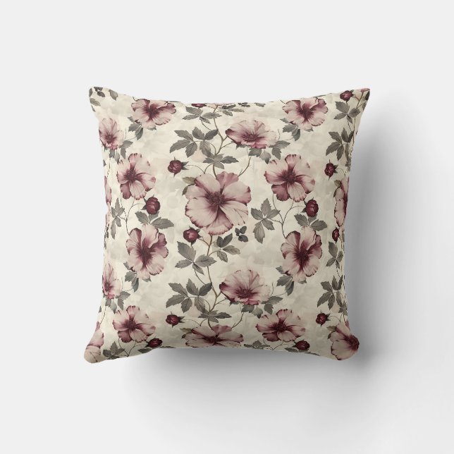 Coussin Élégant Vintage stylé romantique floral chic (Verso)