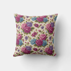 Coussin Élégant Vintage stylé romantique floral chic