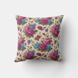 Coussin Élégant Vintage stylé romantique floral chic