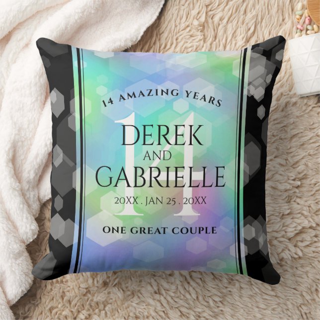 Coussin Élégante 14ème anniversaire du Mariage Opal (Couverture)
