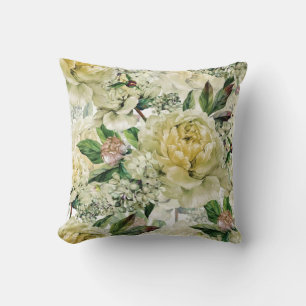 Coussin Elégante aquarelle motif décorative fleurie