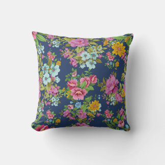 Coussin Elégante aquarelle motif décorative fleurie