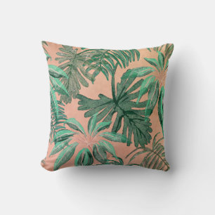 Coussin Elégante aquarelle tropicale Feuille  