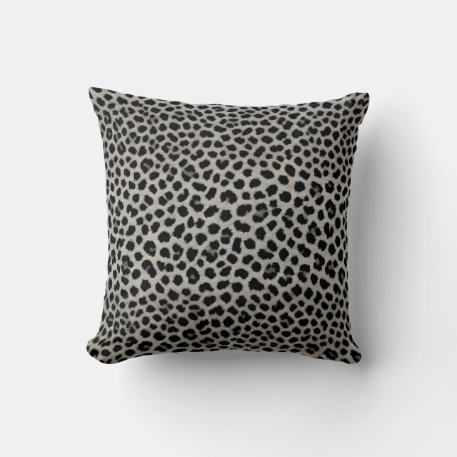 Coussin Elégante collection tendance Leopard blanc de luxe (Recto)
