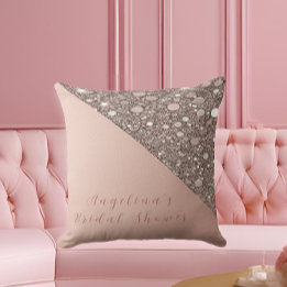 Coussin Élégante Fête des mariées Rose Gold