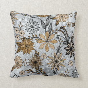 Coussin Elégante Fille Or & Parties scintillant Argent De