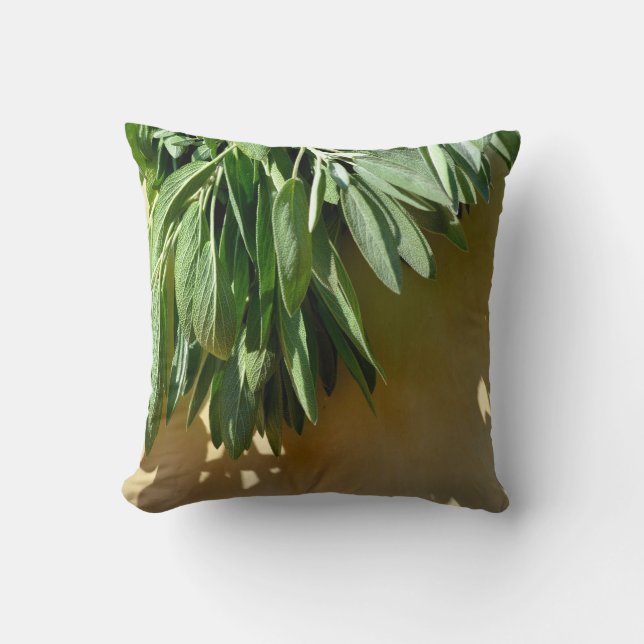 Coussin Élégante herbes botaniques botaniques (Recto)