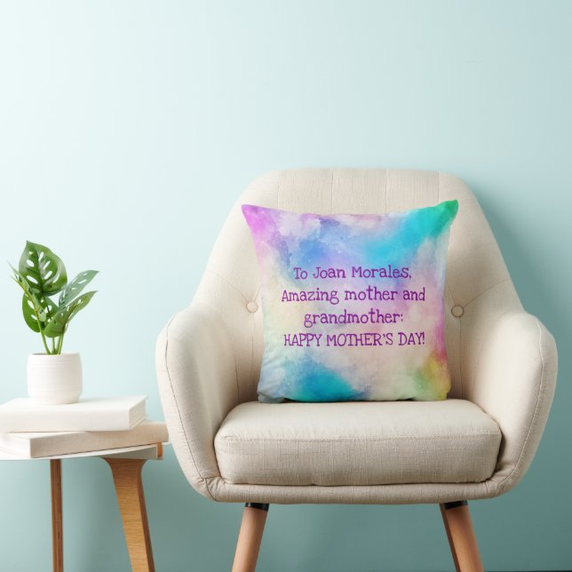 Coussin Elégante mère Extraordinaire grand-mère aquarelle  (Chaise)