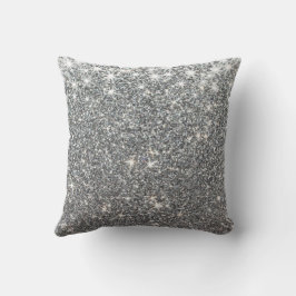 Coussin Elégante Parties scintillant d'argent Abstrait ore