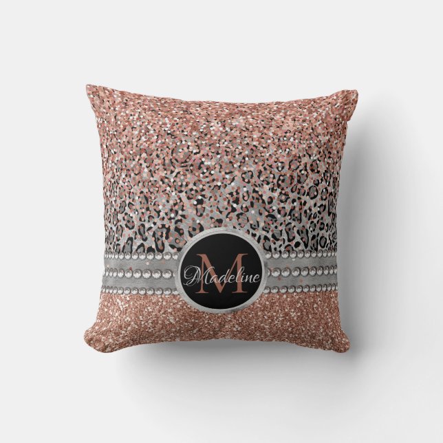 Coussin Élégante Parties scintillant d'or de la Rose d'or  (Recto)