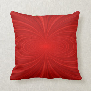 Coussin Élégante spirale rouge vibrante