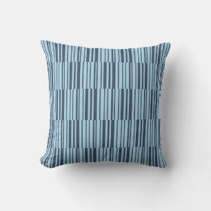 Coussin Élégante Tendance rayures bleues Earthy