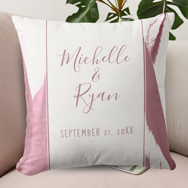 Coussin Élégante Tulipe Bourgogne Florale Mariage Keepsaké (Créateur téléchargé)