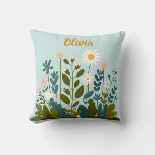 Coussin Élégantes modernes  marguerites florales personnal