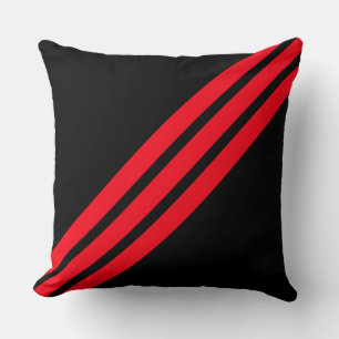 Coussin Élégantes rayures rouges