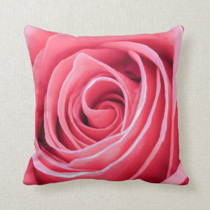 Coussin Élégants pétales floraux roses  Lancer l'oreiller