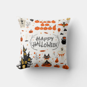 Coussin Eléments de design Halloween. Cliparts d'Halloween