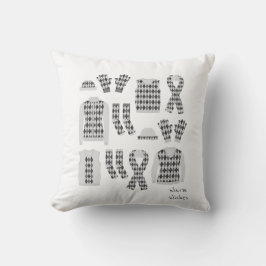 Coussin Éléments de Motif Argyle Vœux Chaleureux -