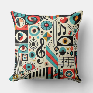 Coussin Éléments musicaux et artistiques
