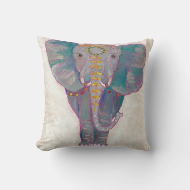 Coussin Eléphant asiatique zen (Recto)