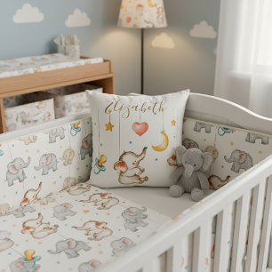 Coussin Éléphant bébé mignon