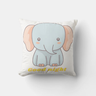 Coussin éléphant bébé mignon 