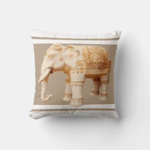 Coussin Éléphant d'ivoire indien