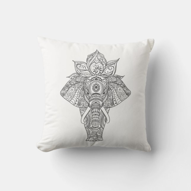 Coussin Éléphant inspiré (Recto)