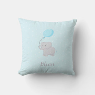 Coussin Eléphant mignon avec ballon