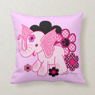 Coussin Éléphant mignon de Kawaii