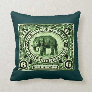 Coussin Éléphant princier indien de 1895 états