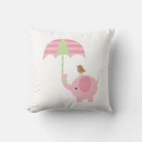 Eléphant rose et vert mignon
