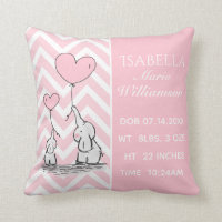 Éléphant Rose Pâle Naissance Bébé Fille Personnali