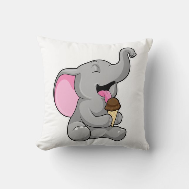 Coussin Elephant with chocolate gaufre ice cream (Recto)