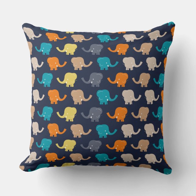 Coussin Eléphants de dessin (Recto)