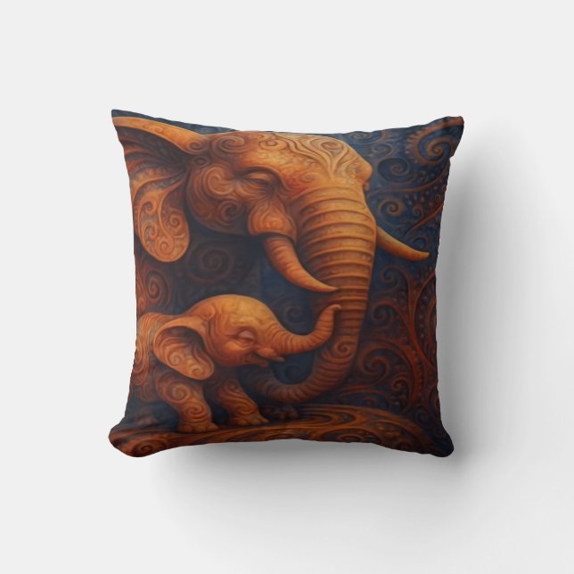 Coussin Éléphants Douces (Recto)