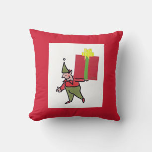 Coussin Elfe avec boîte rouge carré de lancer rouge oreill