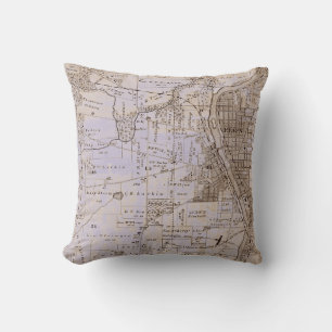 Coussin Elgin Illinois 1870 Plat Map Fox