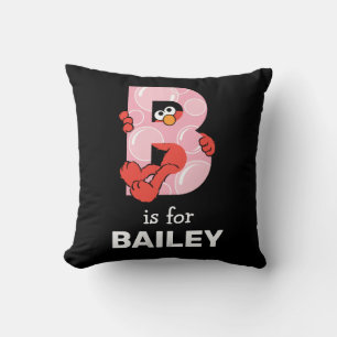 Coussin Elmo Alphabet B Bulles