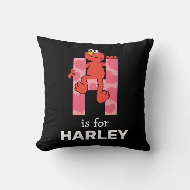 Coussin Elmo Alphabet | C Cœurs (Recto)