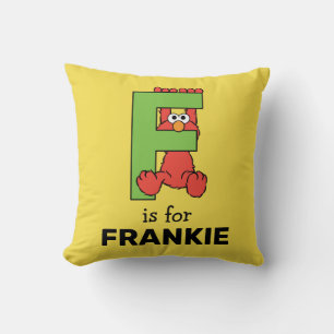 Coussin Elmo Alphabet F Vert